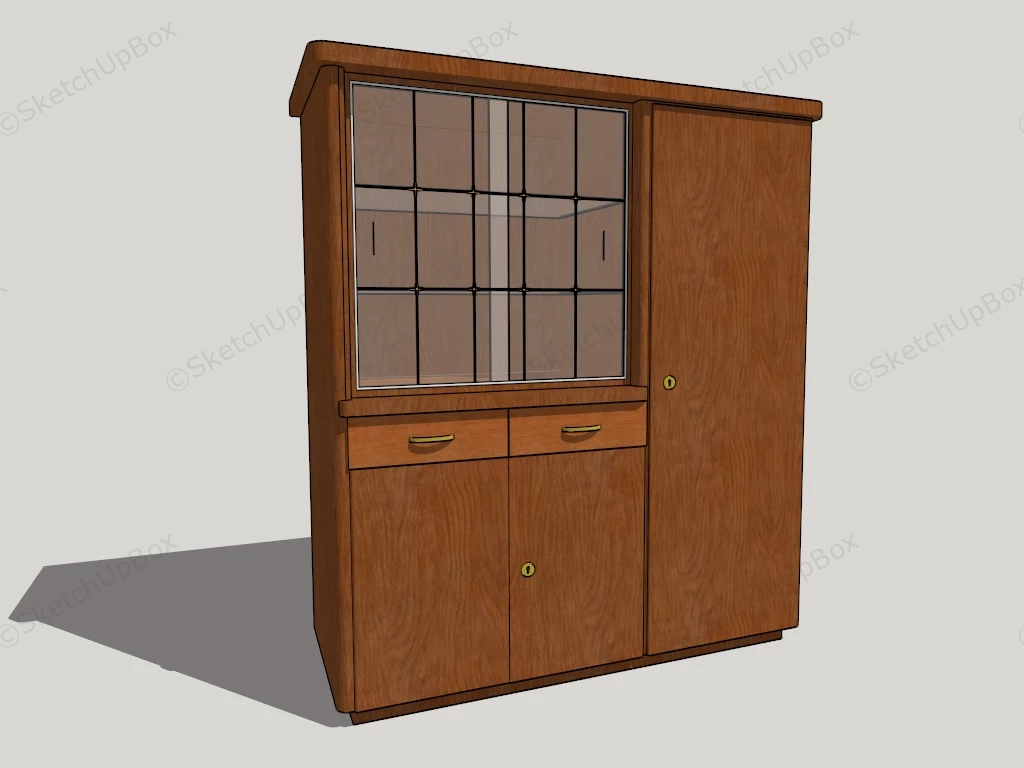 Vintage Kitchen Cupboard sketchup model preview - SketchupBox