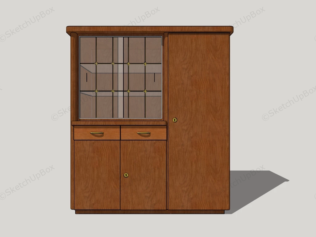 Vintage Kitchen Cupboard sketchup model preview - SketchupBox