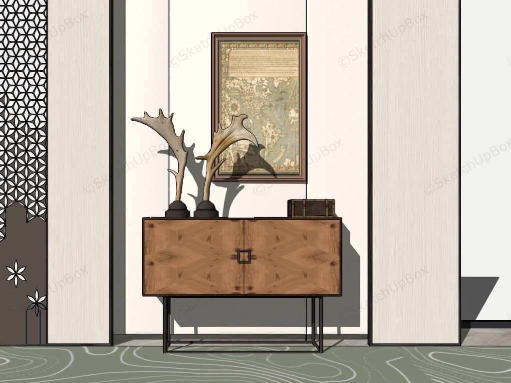 Entryway Table Decor Ideas sketchup model preview - SketchupBox