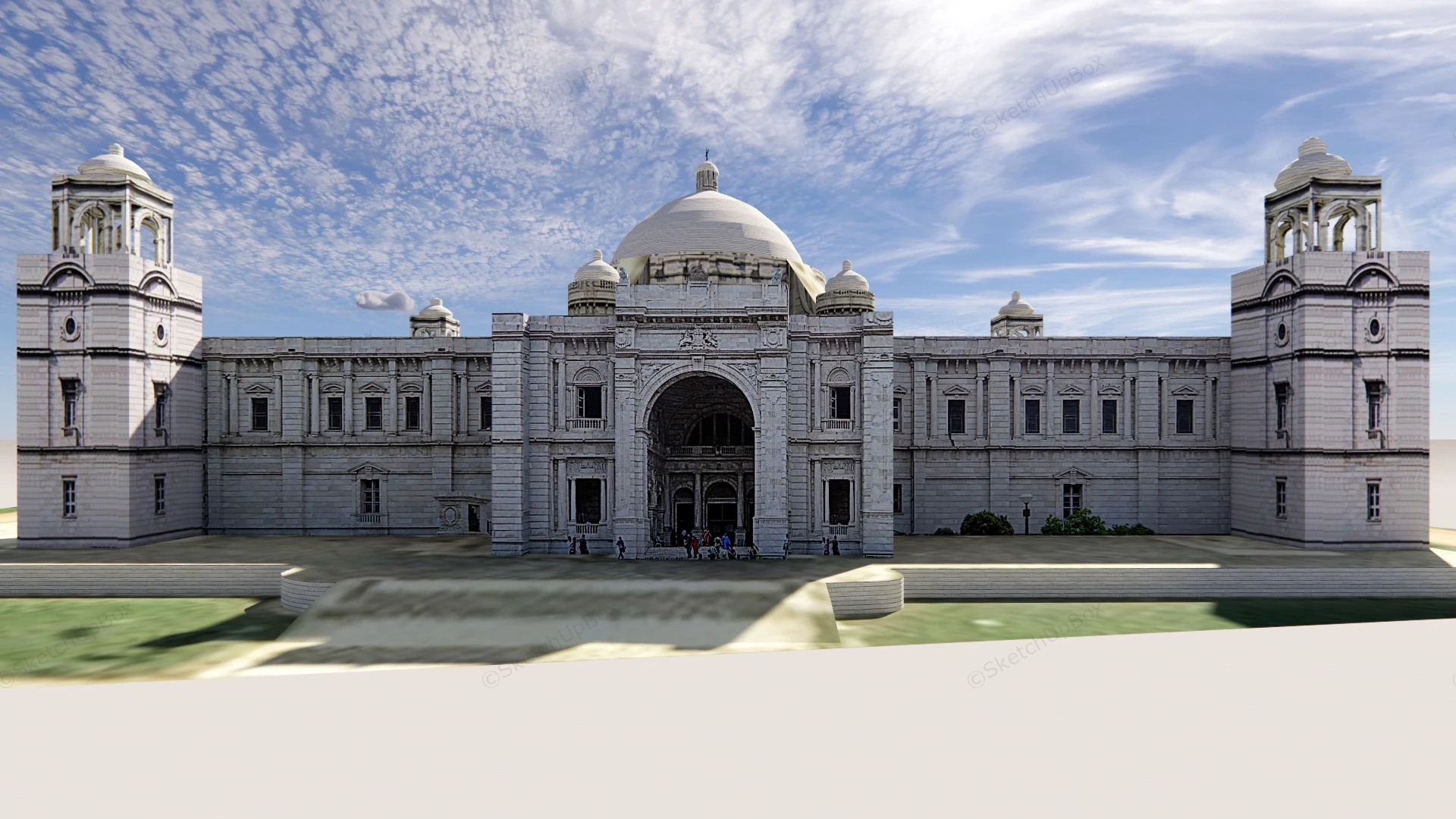 Victoria Memorial sketchup model preview - SketchupBox