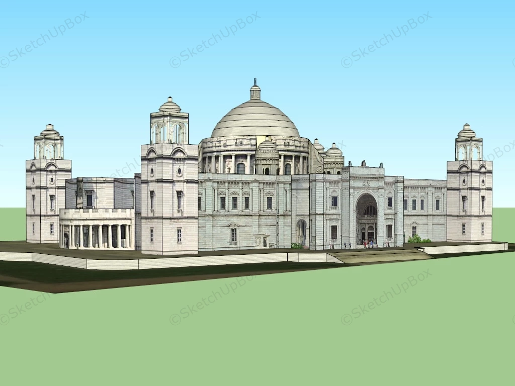 Victoria Memorial sketchup model preview - SketchupBox