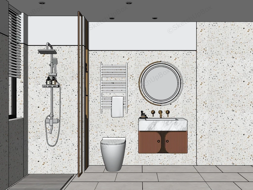 Minimalist Small Bathroom Idea sketchup model preview - SketchupBox