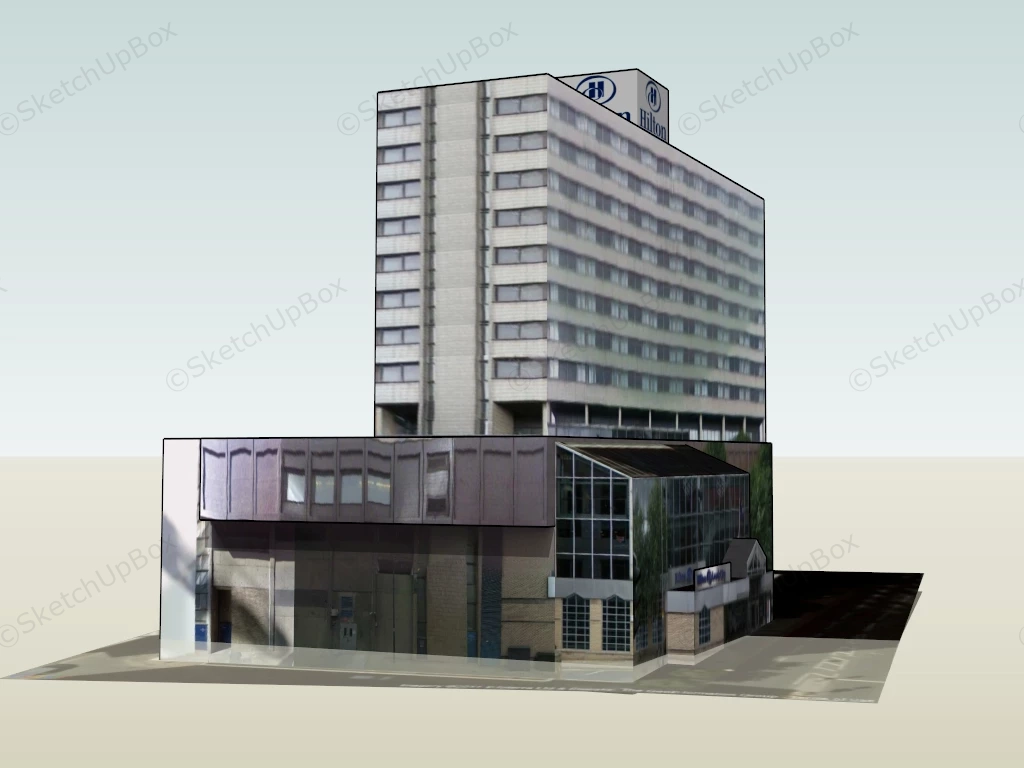 Hilton Leeds City Hotel sketchup model preview - SketchupBox