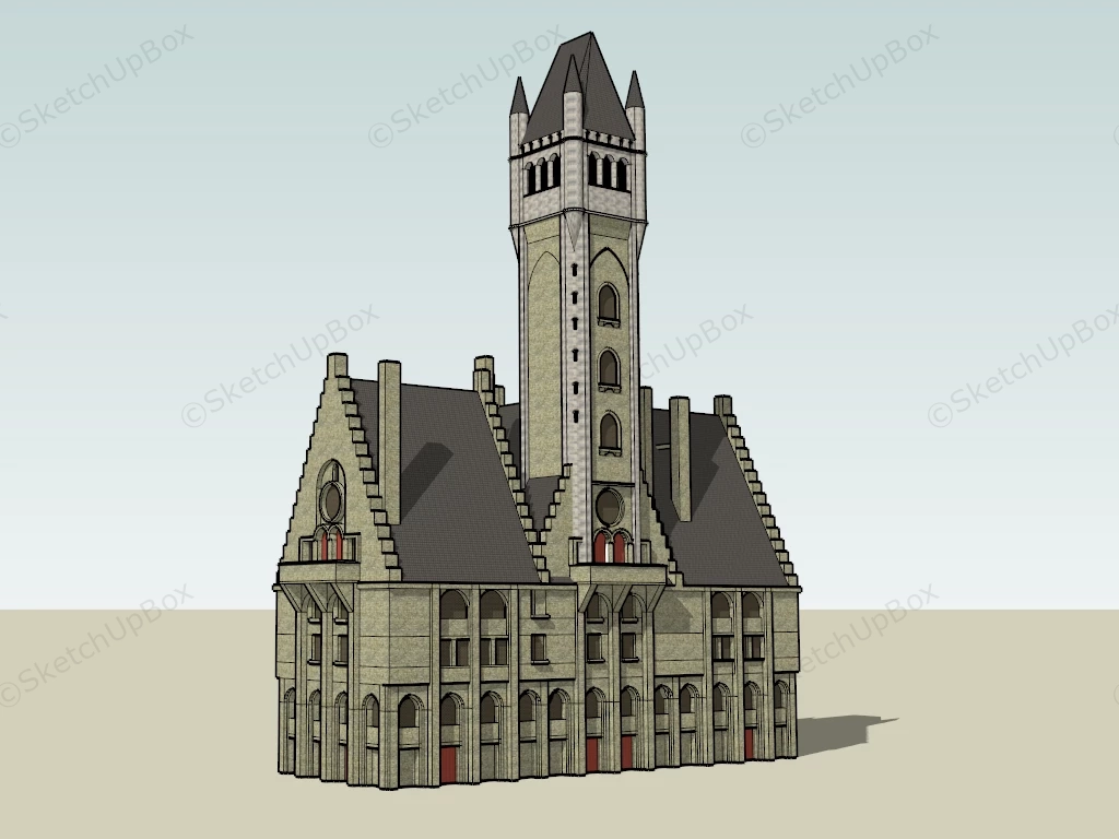 Hotel De Ville sketchup model preview - SketchupBox