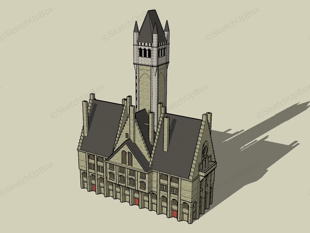 Hotel De Ville sketchup model preview - SketchupBox