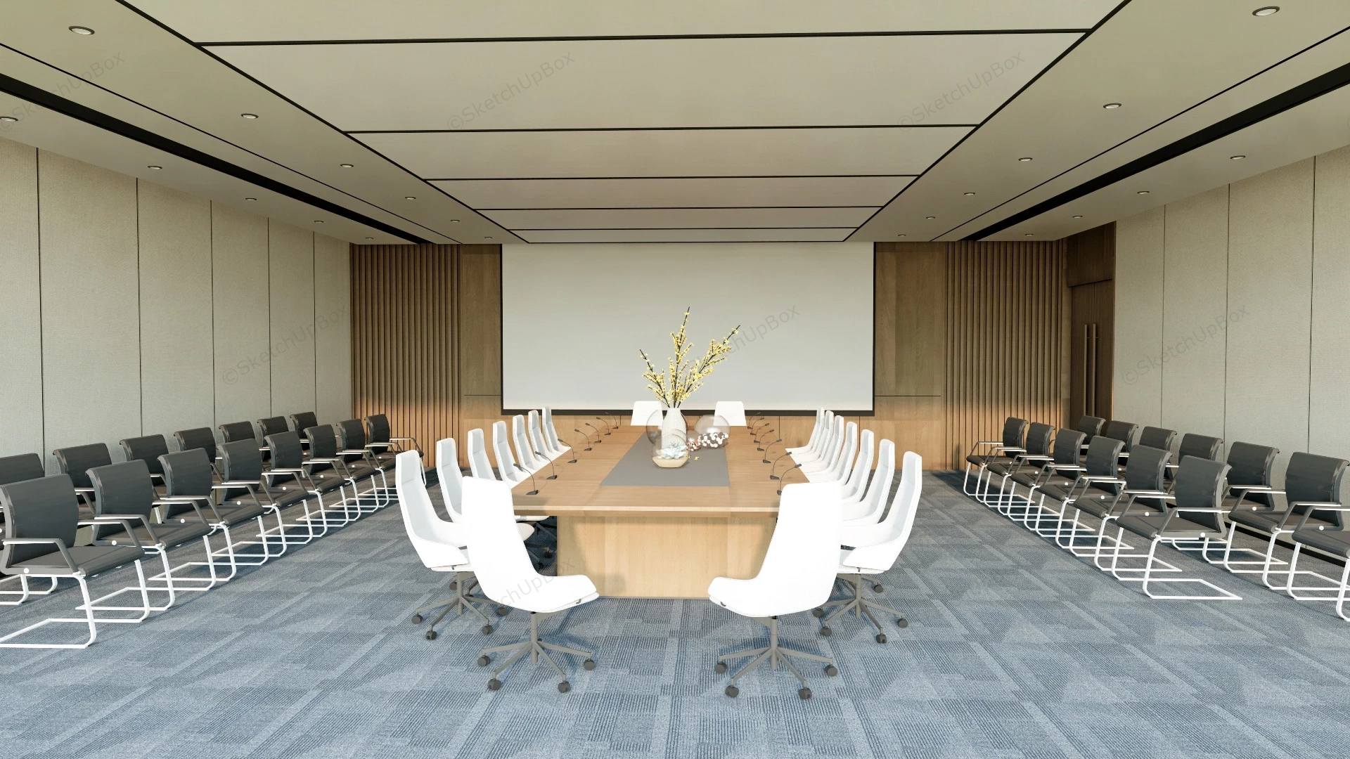 Large Conference Room Design sketchup model preview - SketchupBox