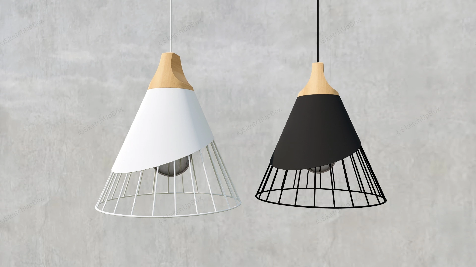 Designer Pendant Lights sketchup model preview - SketchupBox