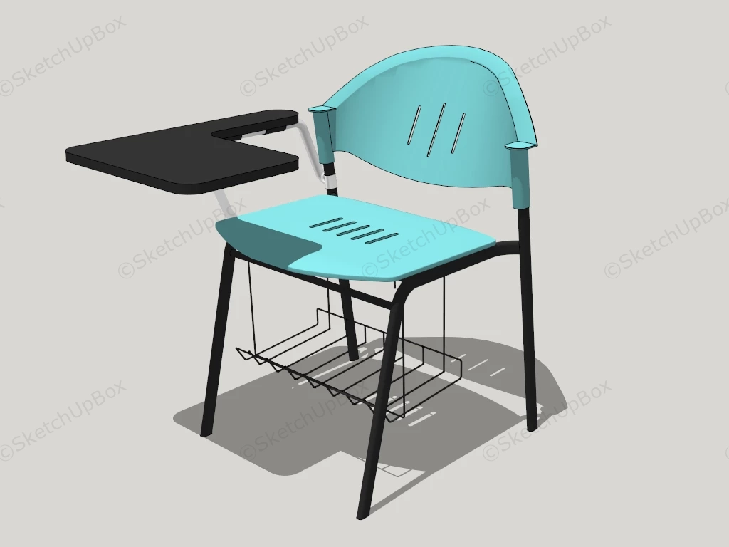 Conference Chair With Tray sketchup model preview - SketchupBox