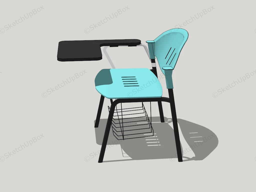 Conference Chair With Tray sketchup model preview - SketchupBox