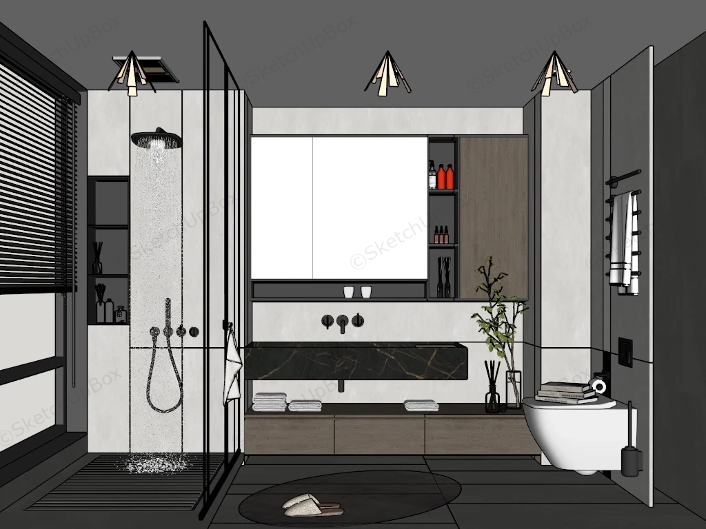 Bathroom Design For Home sketchup model preview - SketchupBox