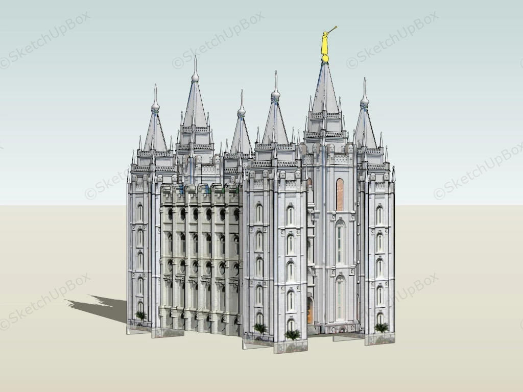 Salt Lake Temple sketchup model preview - SketchupBox