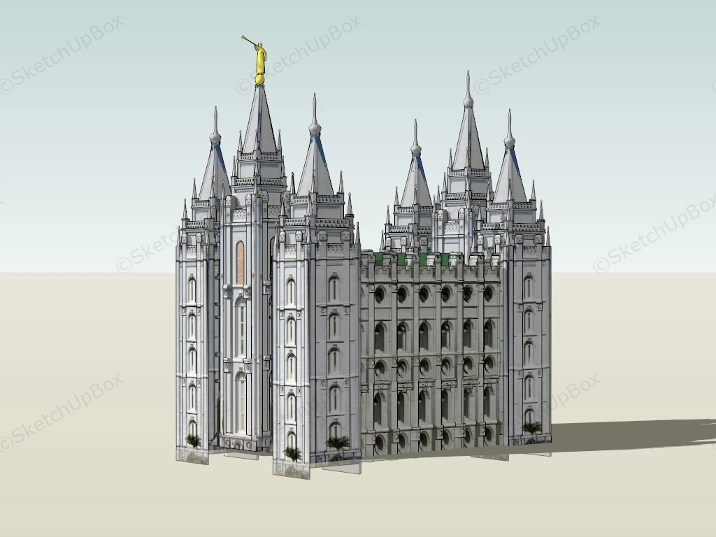 Salt Lake Temple sketchup model preview - SketchupBox