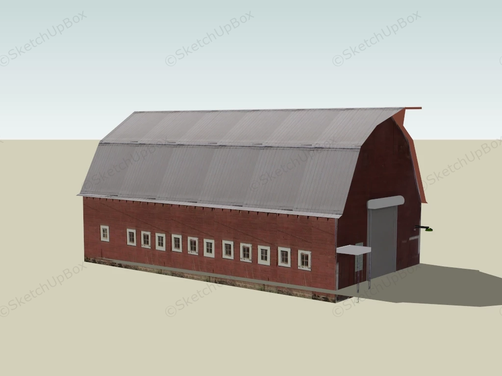 Country Farm Barn sketchup model preview - SketchupBox