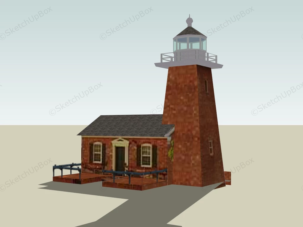 Vintage Lighthouse Architecture sketchup model preview - SketchupBox