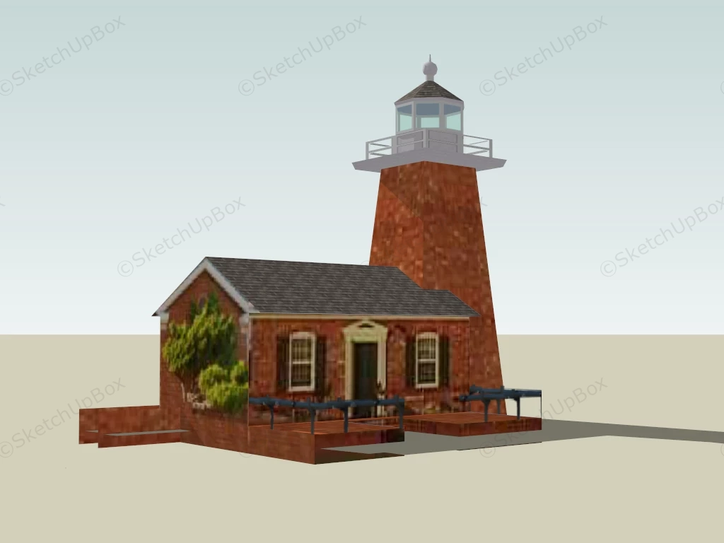 Vintage Lighthouse Architecture sketchup model preview - SketchupBox