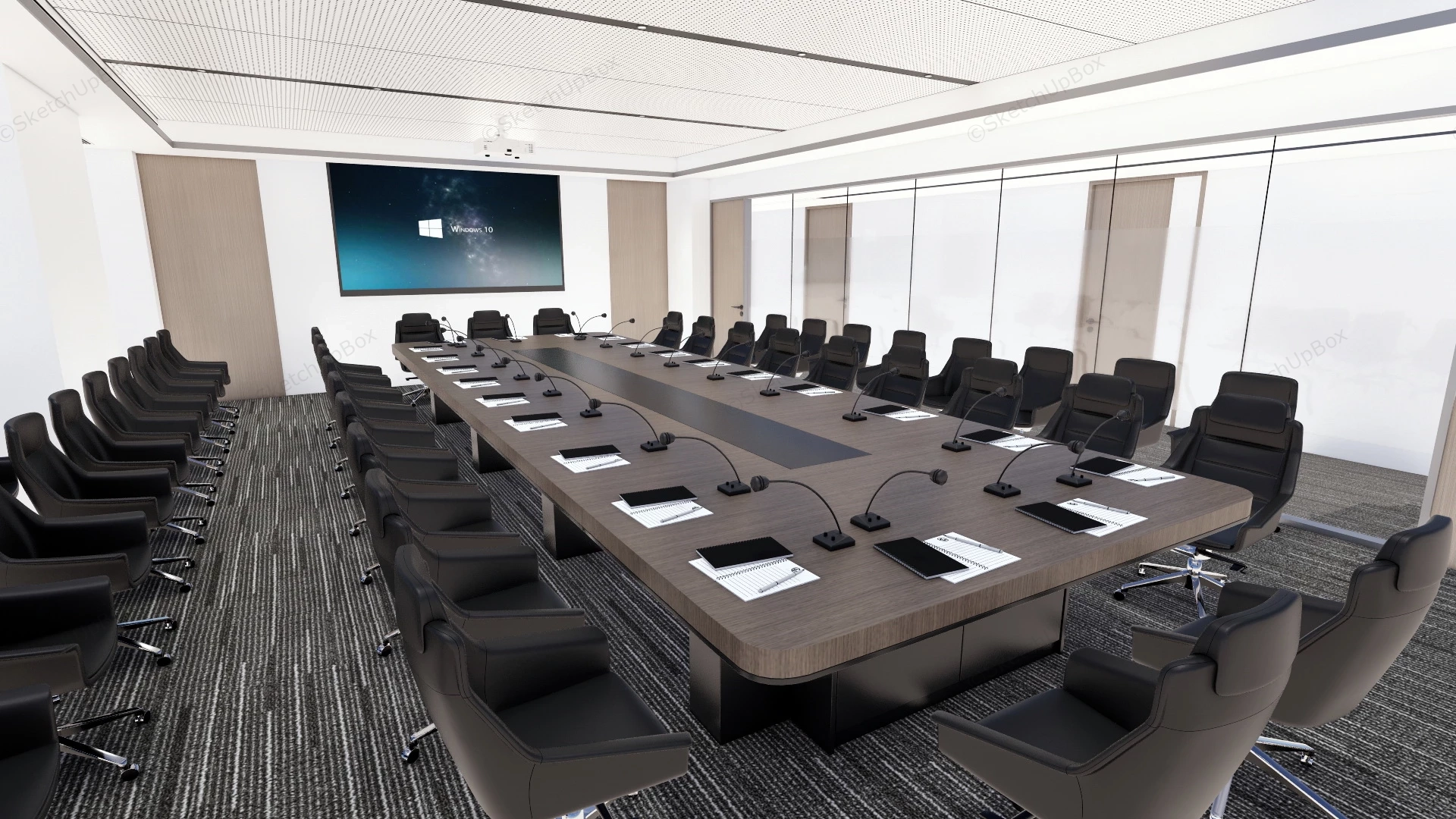 Large Meeting Room sketchup model preview - SketchupBox