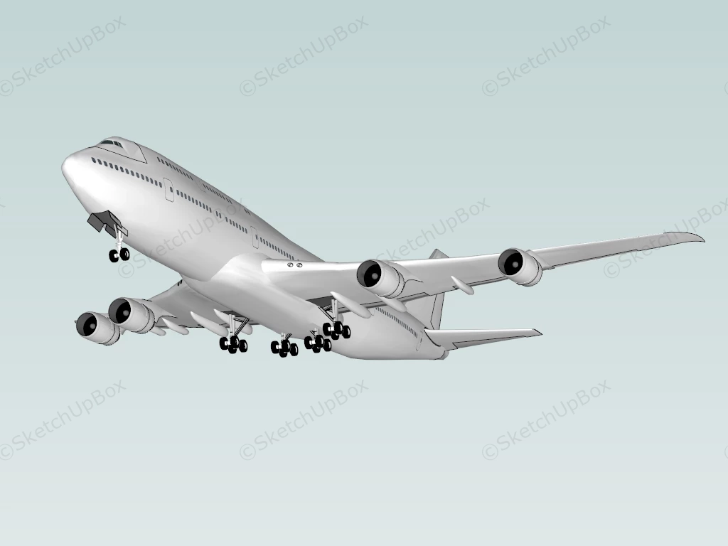 Civilian Airliner sketchup model preview - SketchupBox