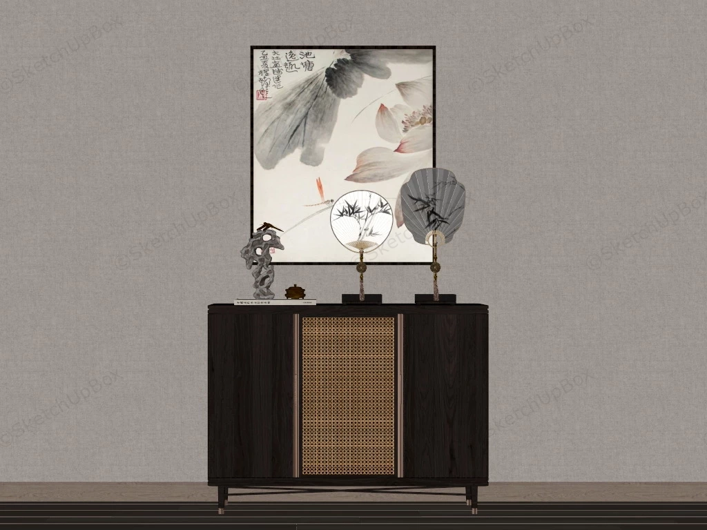 Small Sideboard Cabinet sketchup model preview - SketchupBox