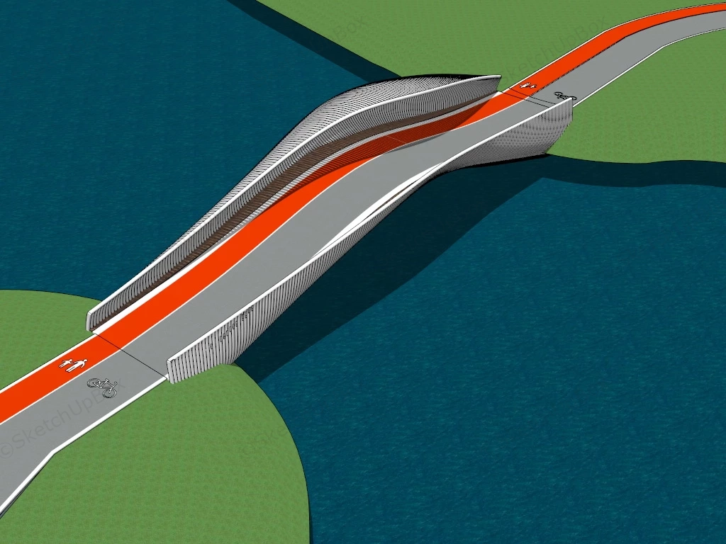 Park Footbridge sketchup model preview - SketchupBox