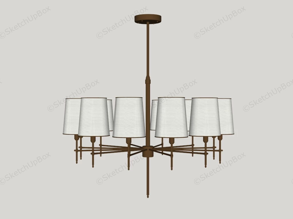 12 Arm Pendant Light sketchup model preview - SketchupBox