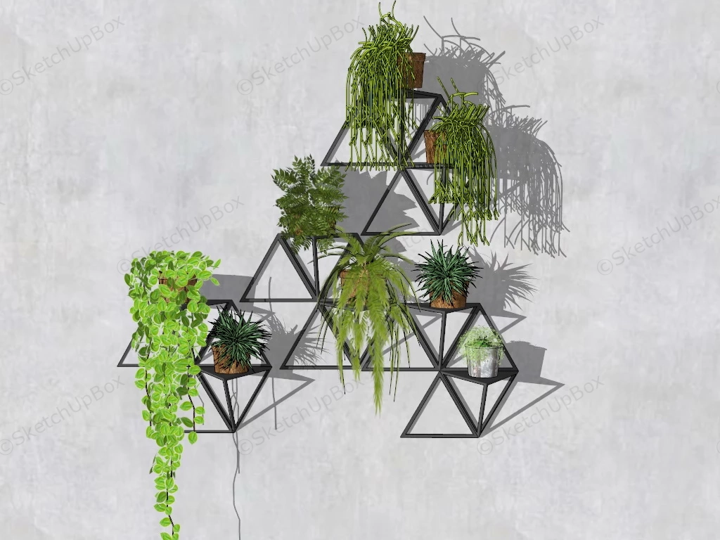 Indoor Living Wall Planters sketchup model preview - SketchupBox