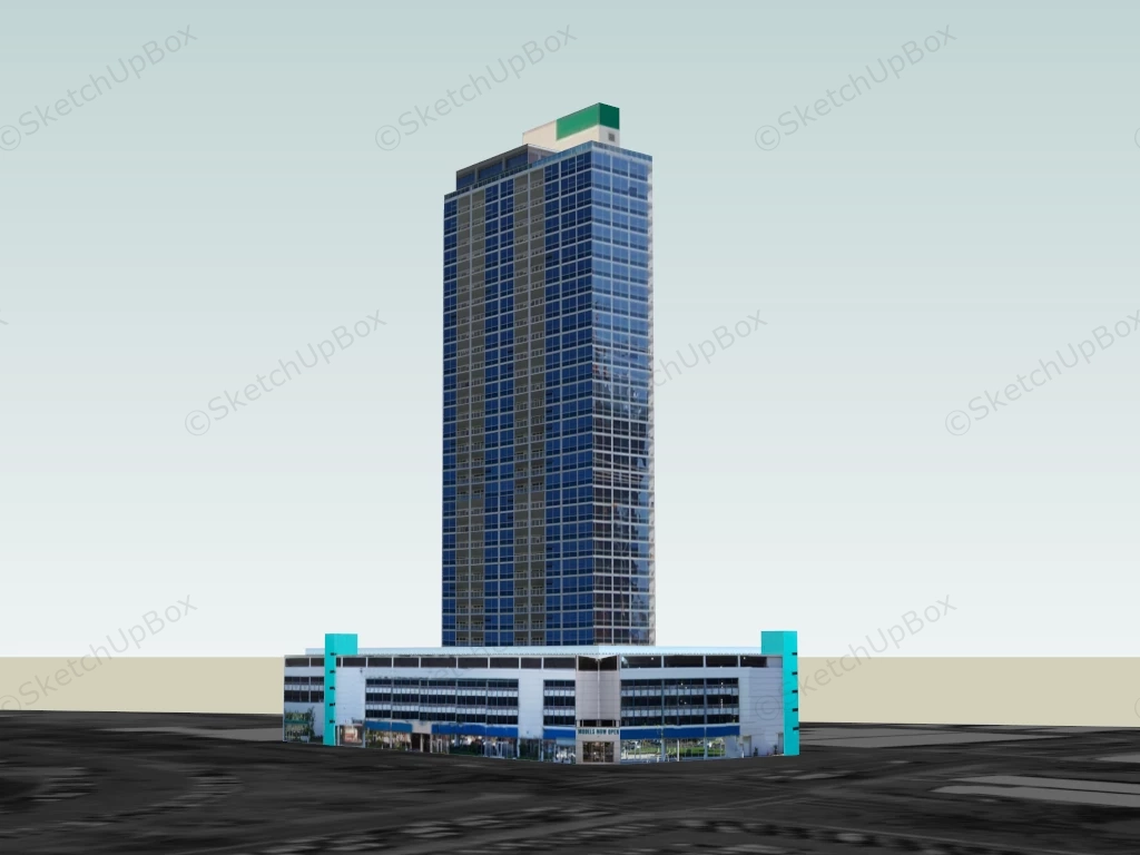 Office Complex Building sketchup model preview - SketchupBox