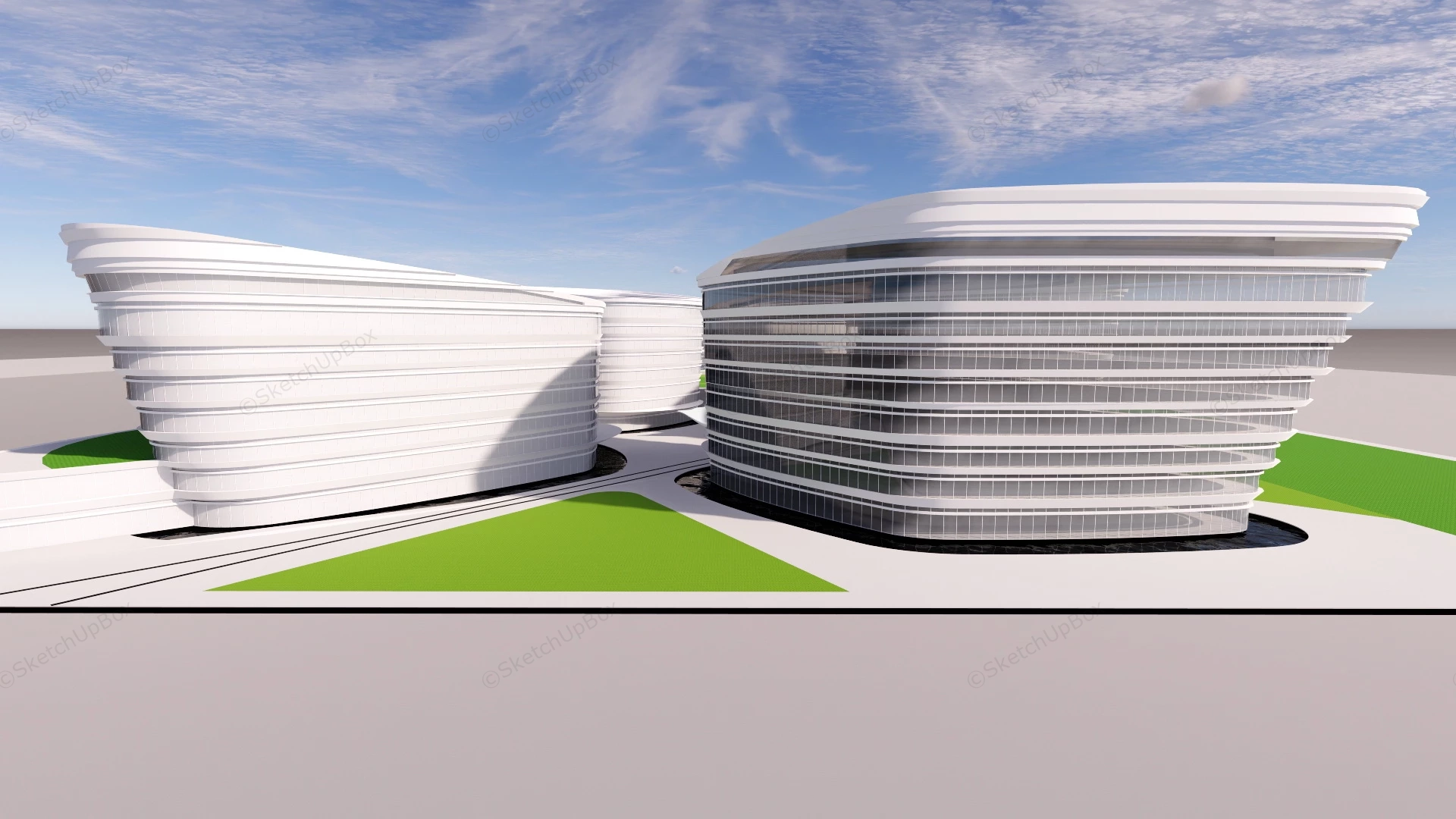 High Tech Industrial Park sketchup model preview - SketchupBox