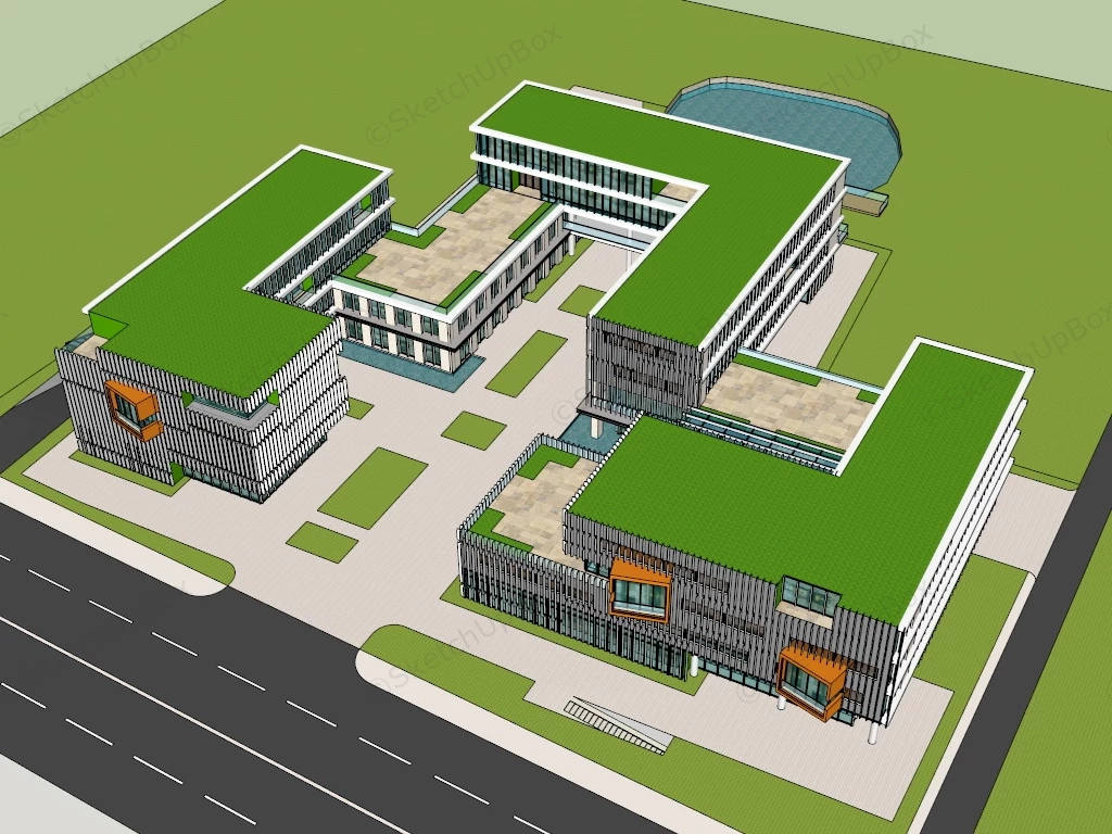 Industrial Park Design sketchup model preview - SketchupBox