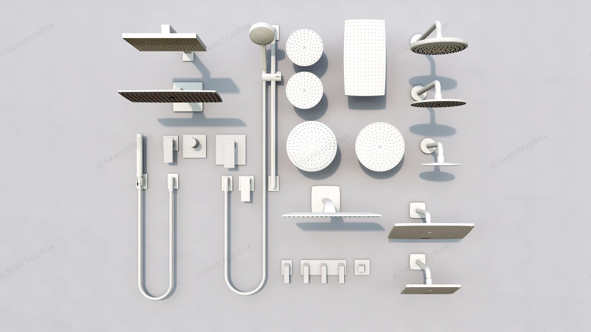 Shower Head Designs sketchup model preview - SketchupBox