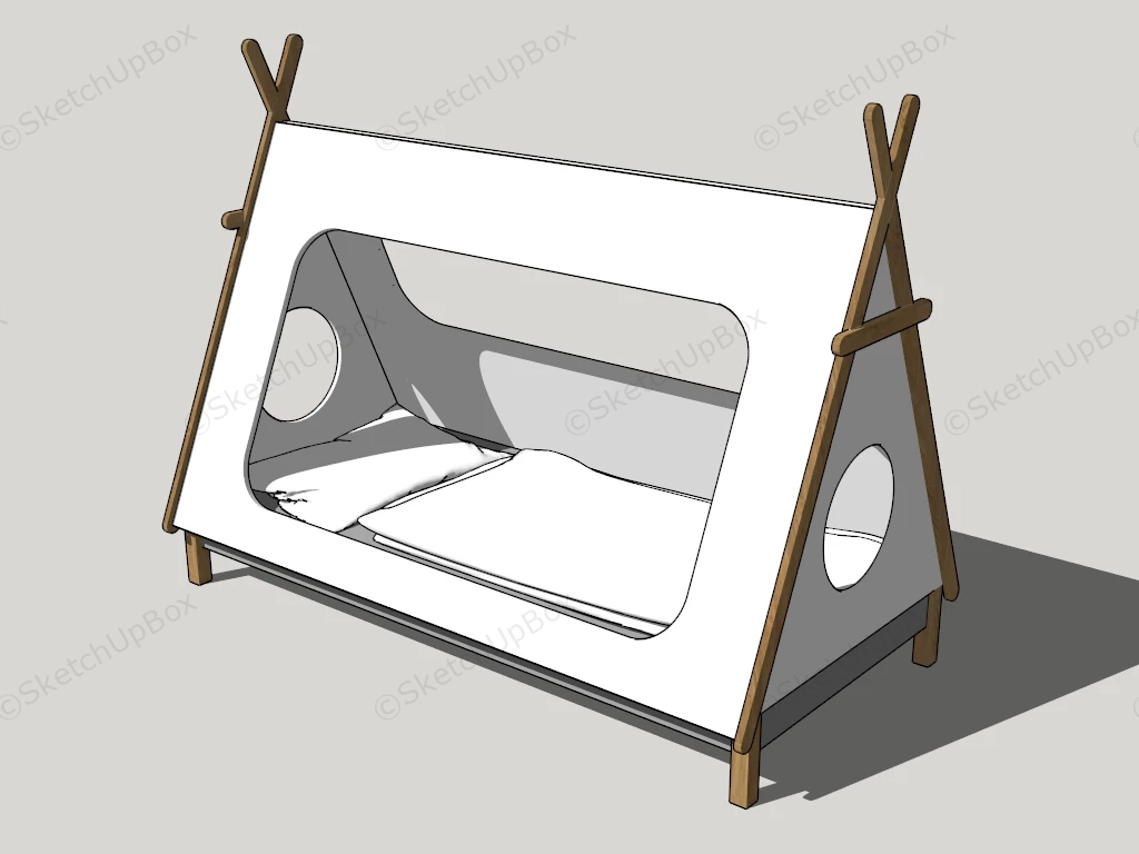 Toddler Tent Bed sketchup model preview - SketchupBox