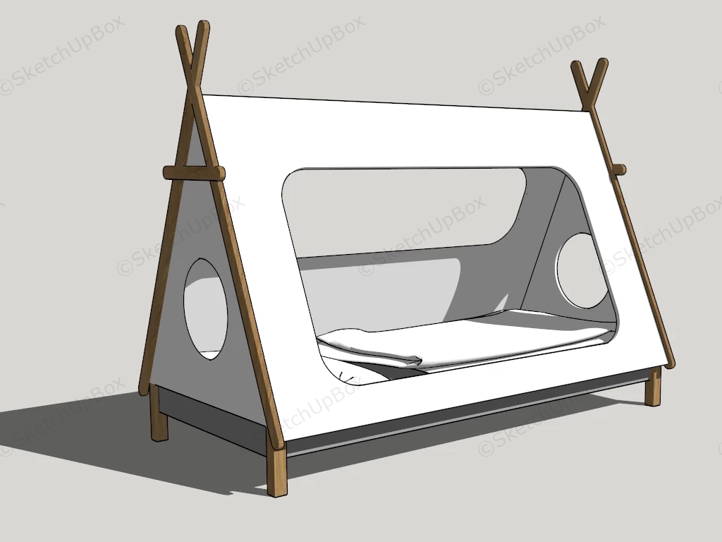 Toddler Tent Bed sketchup model preview - SketchupBox