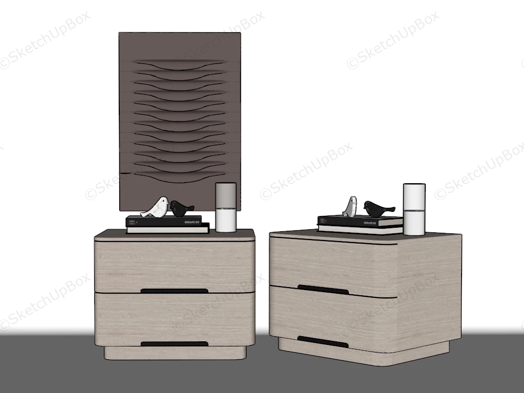 Minimalist Nightstands sketchup model preview - SketchupBox