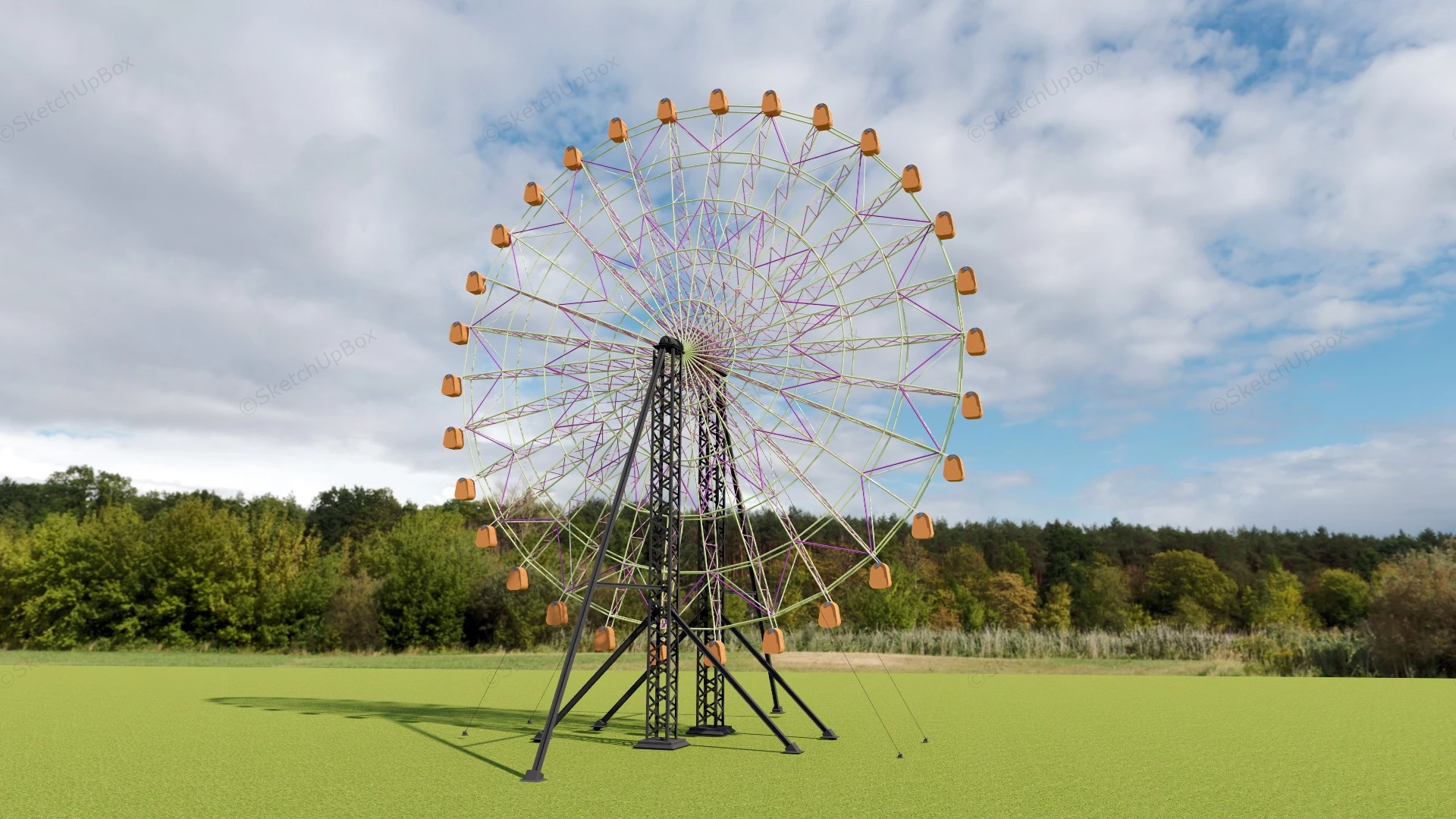 Giant Wheel sketchup model preview - SketchupBox