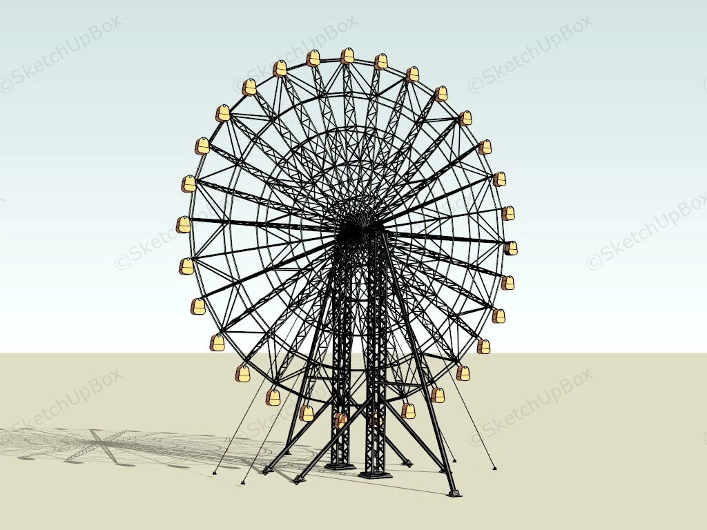 Giant Wheel sketchup model preview - SketchupBox