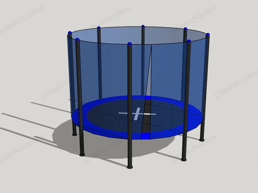 Trampoline With Net sketchup model preview - SketchupBox