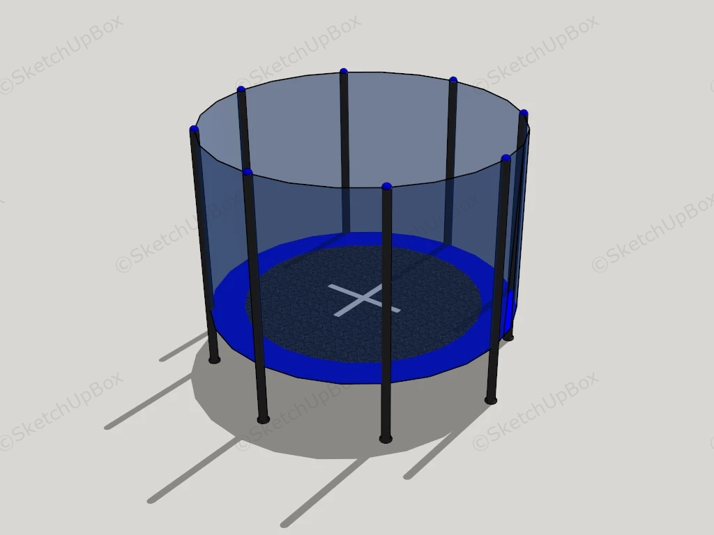 Trampoline With Net sketchup model preview - SketchupBox