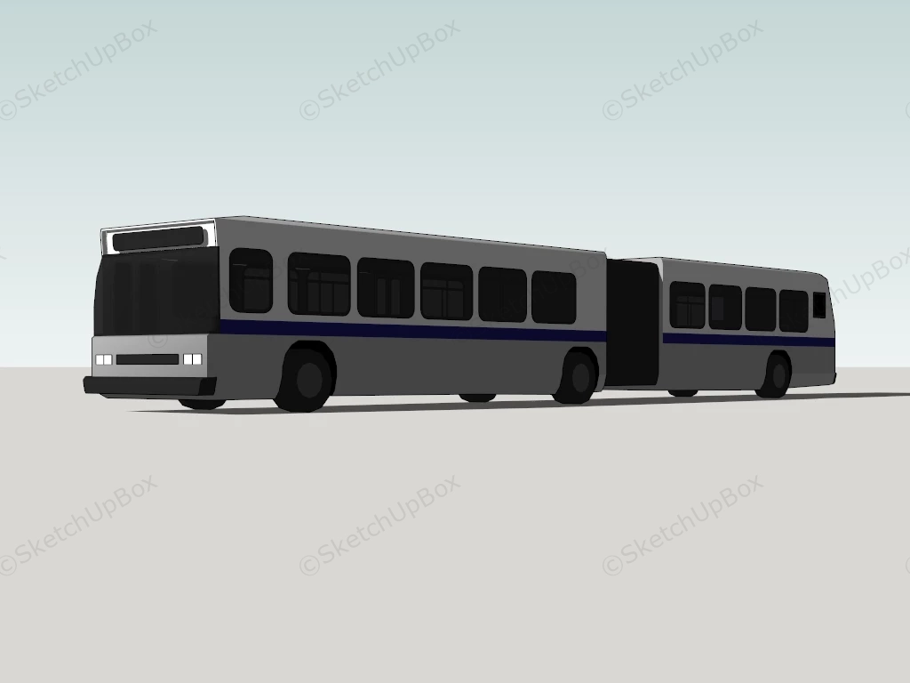 Electric Articulated Bus sketchup model preview - SketchupBox