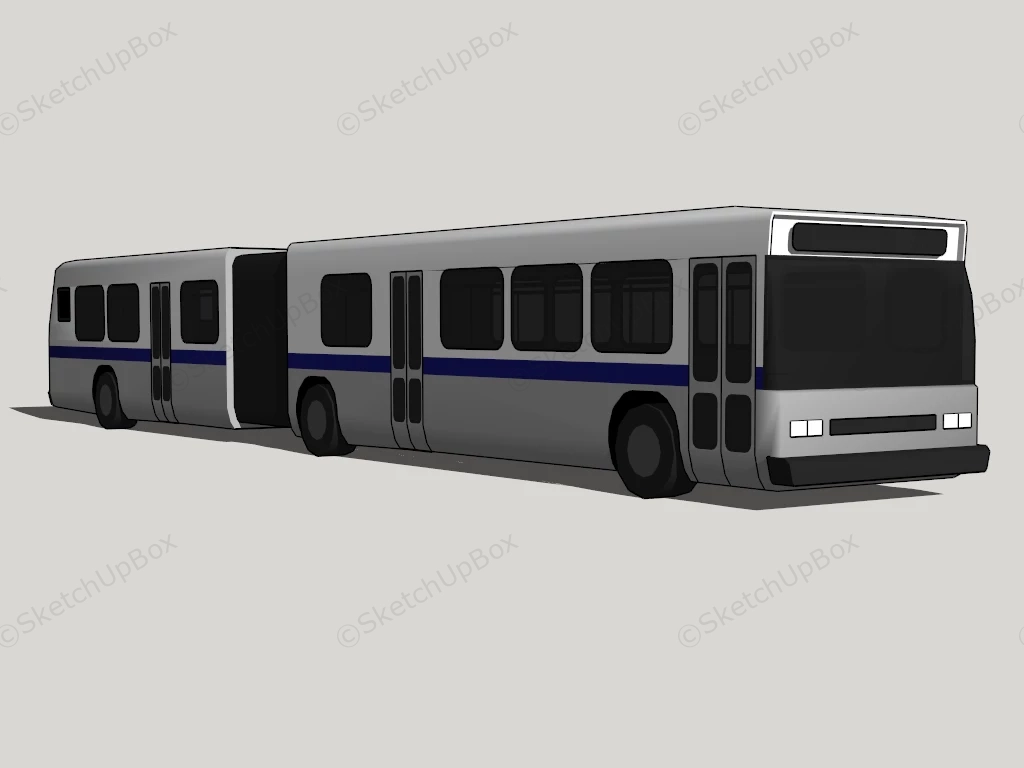 Electric Articulated Bus sketchup model preview - SketchupBox