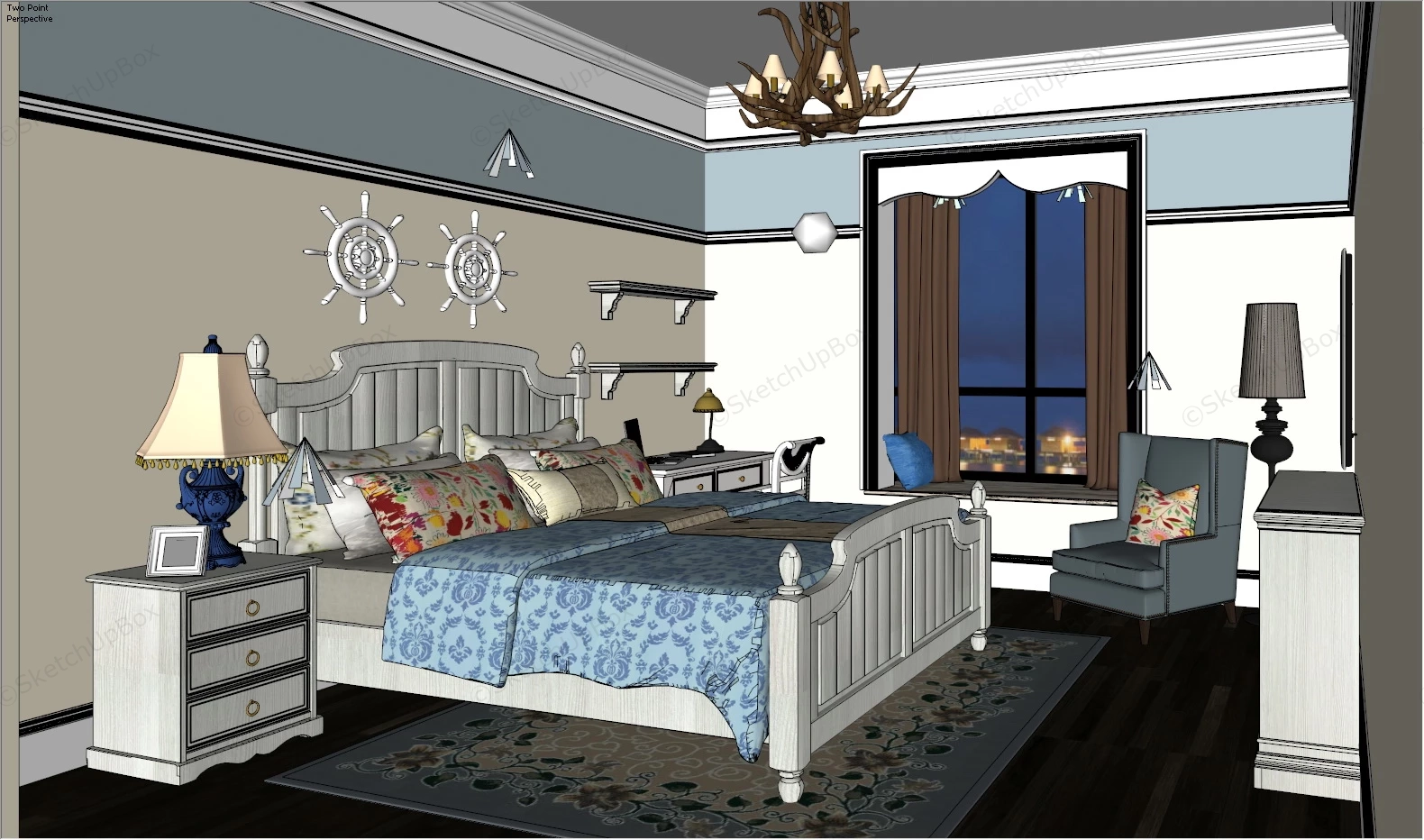 Nordic Style Kids Room Ideas sketchup model preview - SketchupBox