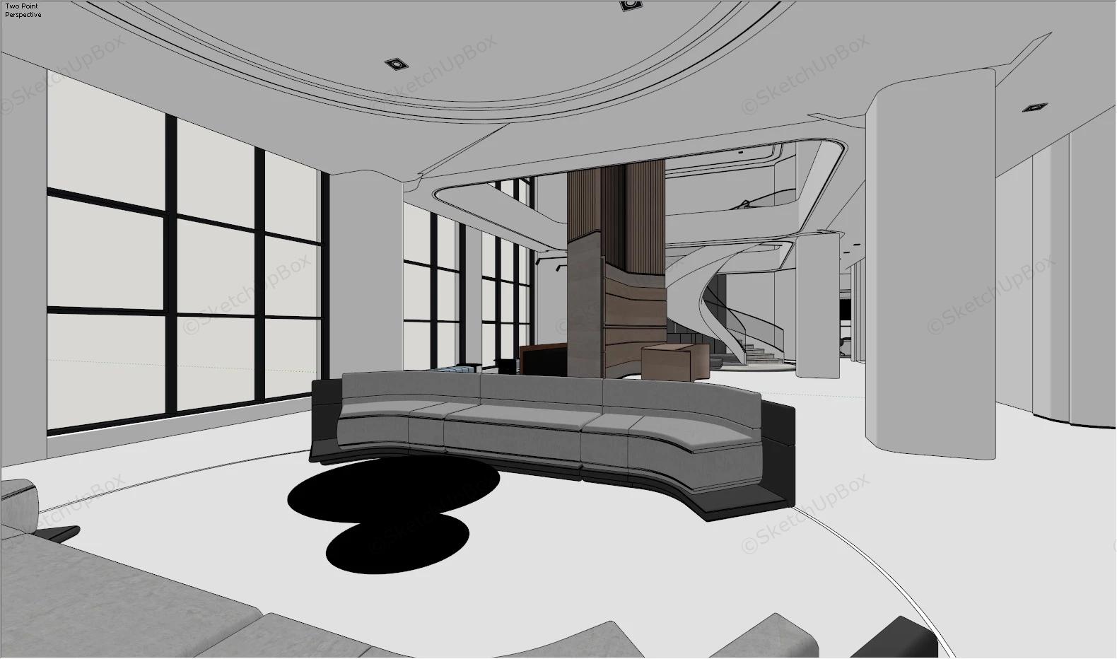 Company Reception Area Ideas sketchup model preview - SketchupBox