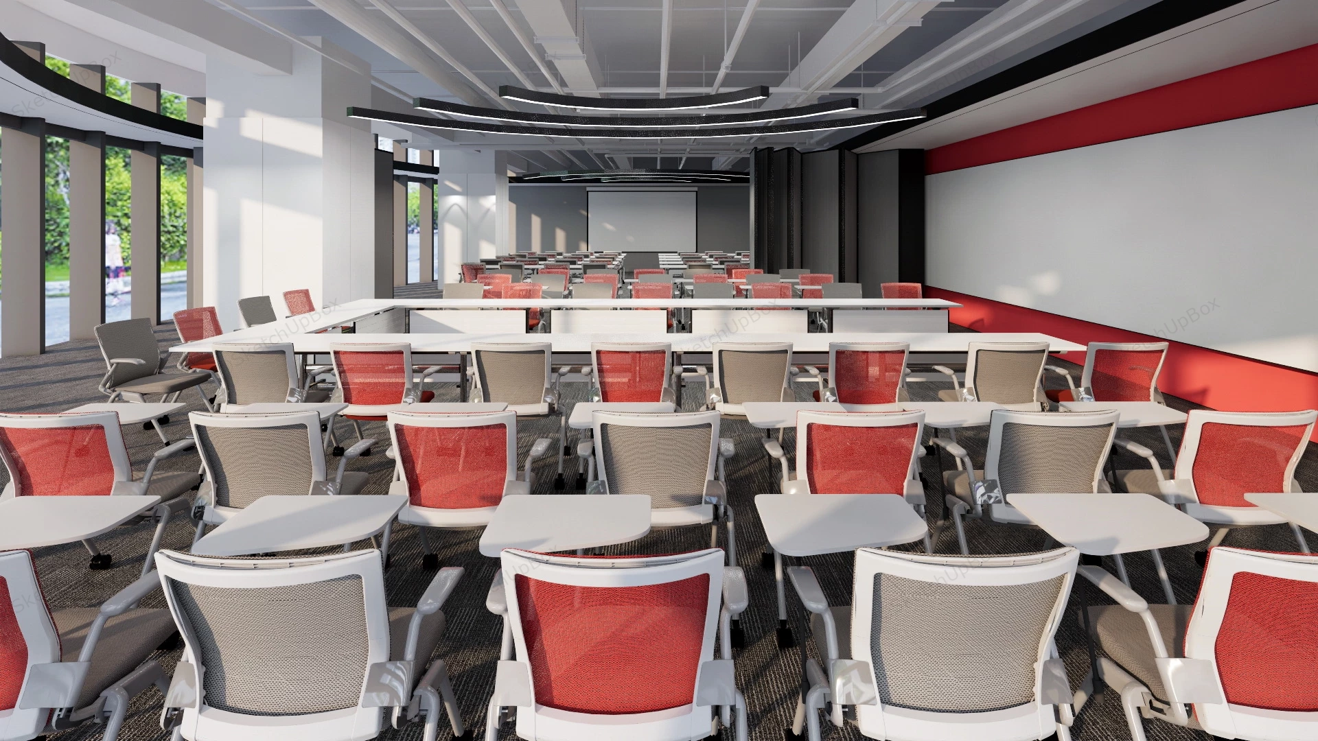 Modern Office Lecture Hall sketchup model preview - SketchupBox