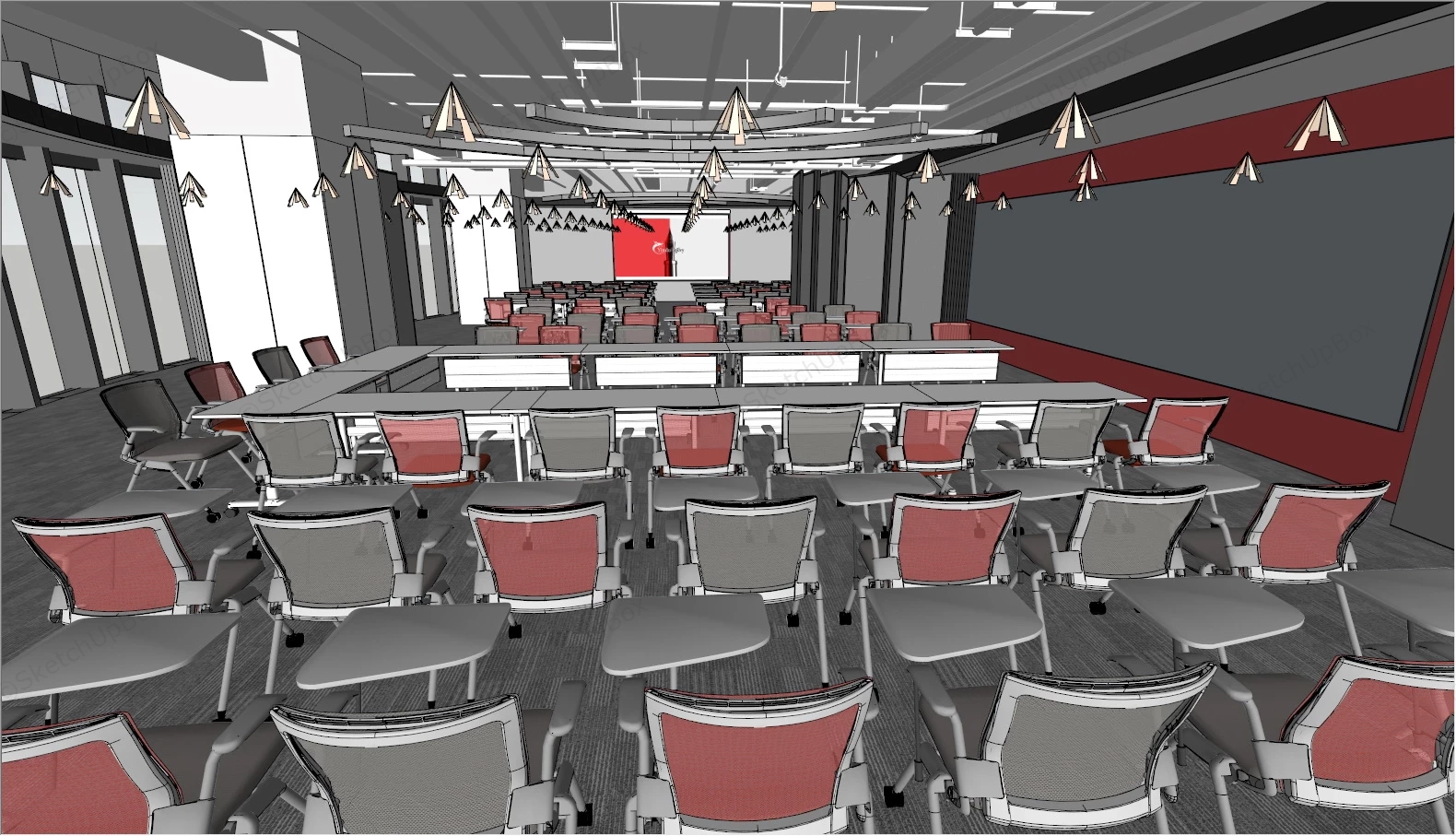 Modern Office Lecture Hall sketchup model preview - SketchupBox