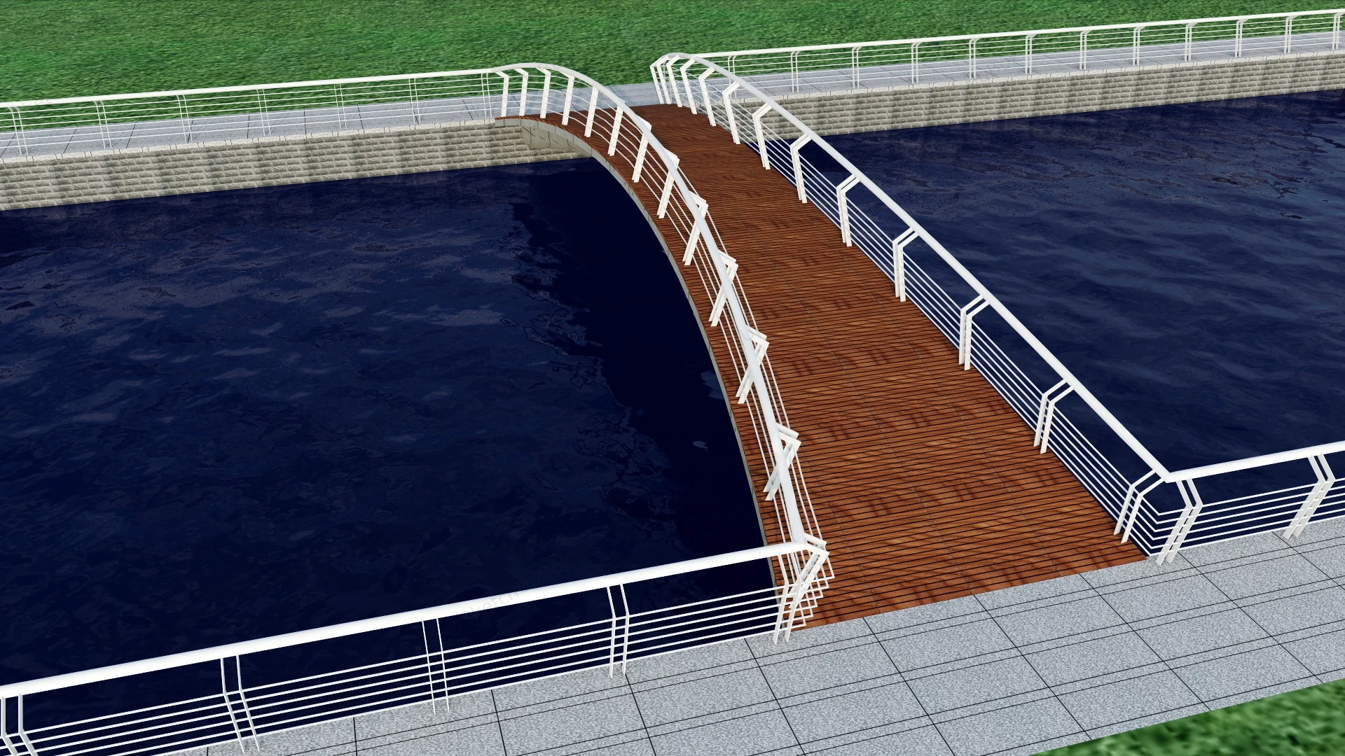 Small Pedestrian Bridge sketchup model preview - SketchupBox