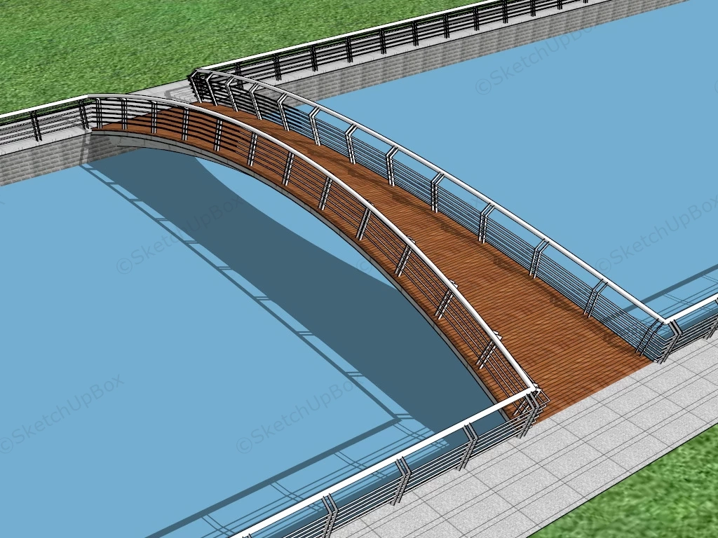 Small Pedestrian Bridge sketchup model preview - SketchupBox