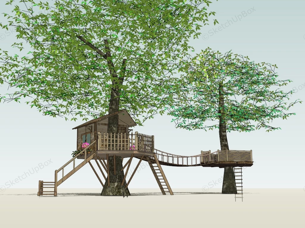 Kids Treehouse sketchup model preview - SketchupBox