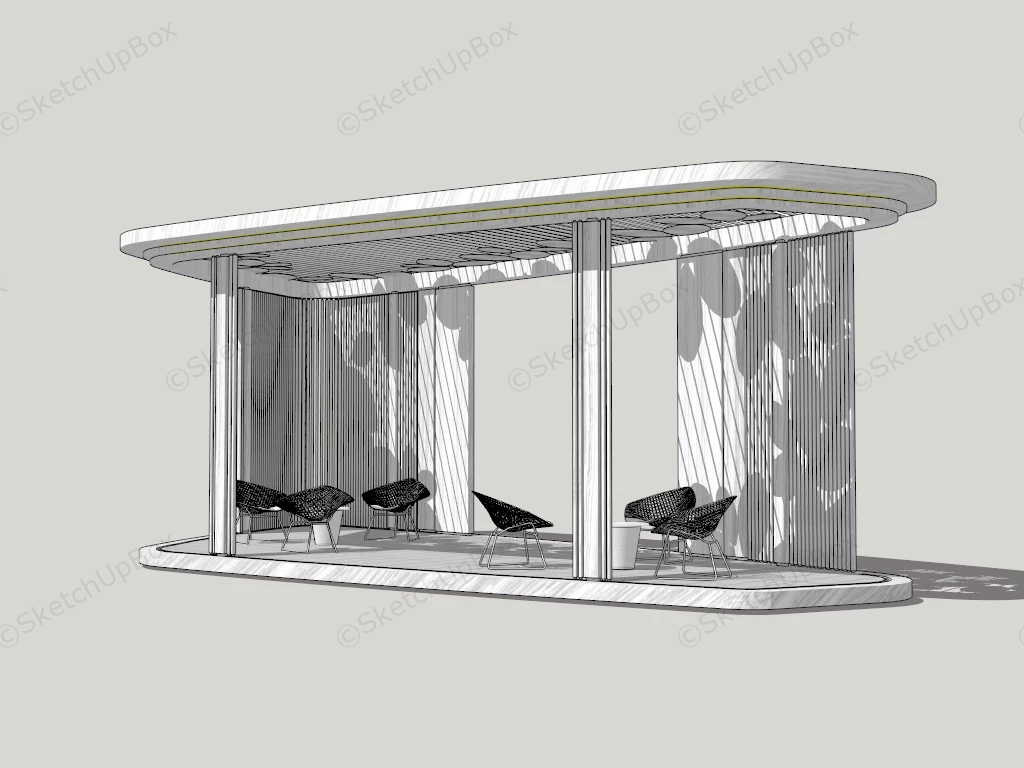 Creative Pergola Idea sketchup model preview - SketchupBox