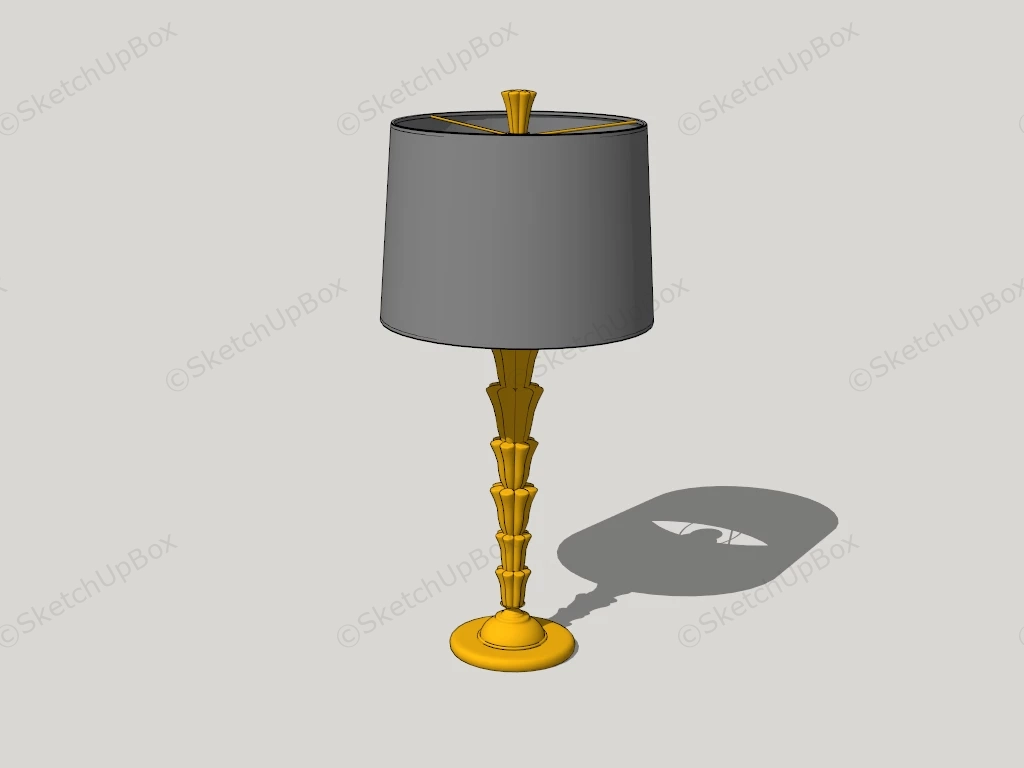 Classic Bedside Table Lamp sketchup model preview - SketchupBox