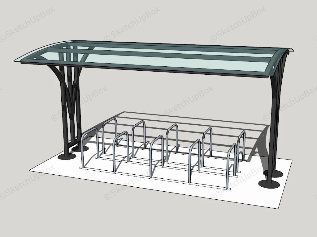 Public Bike Shed sketchup model preview - SketchupBox