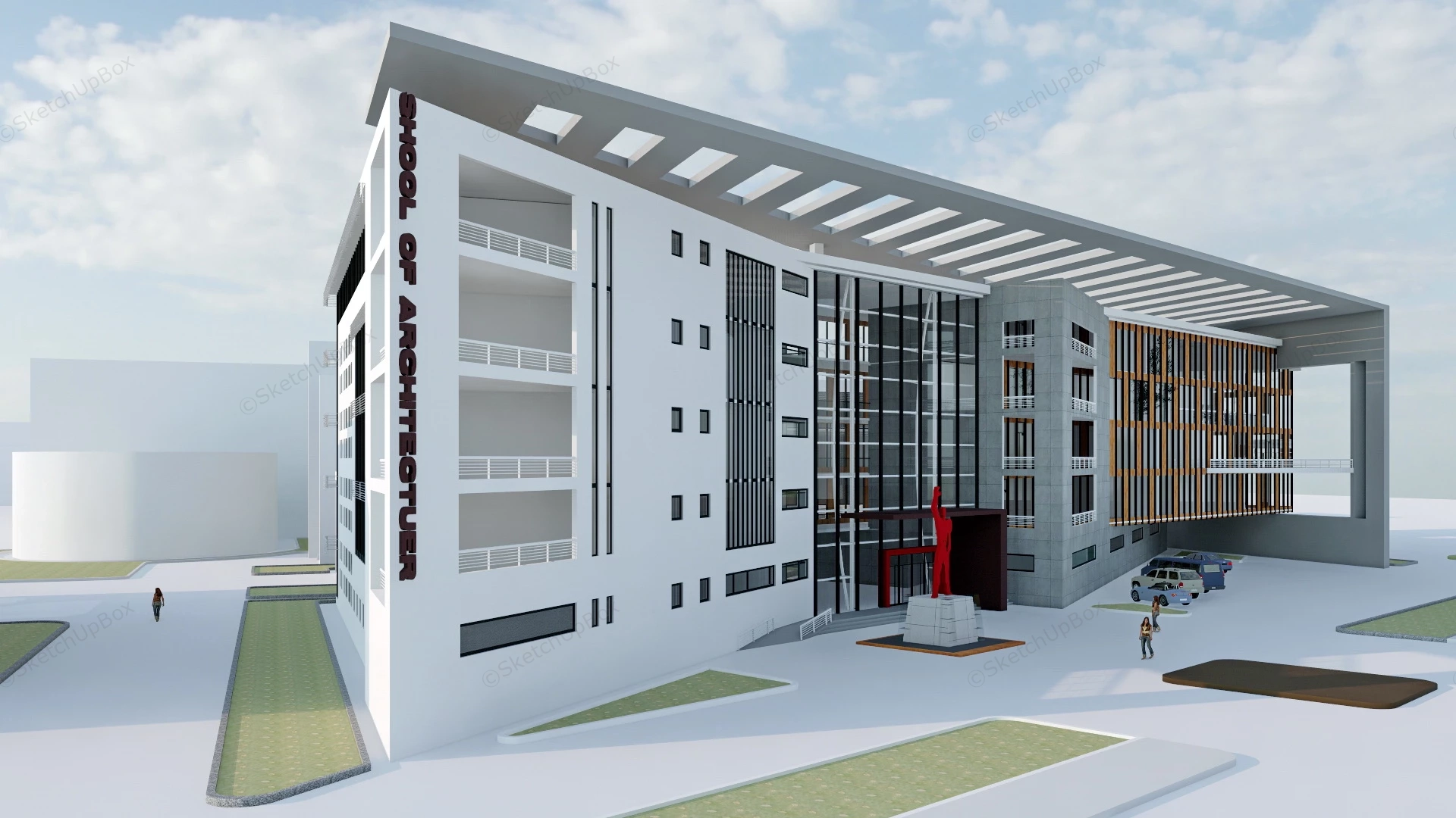 School Of Architecture sketchup model preview - SketchupBox