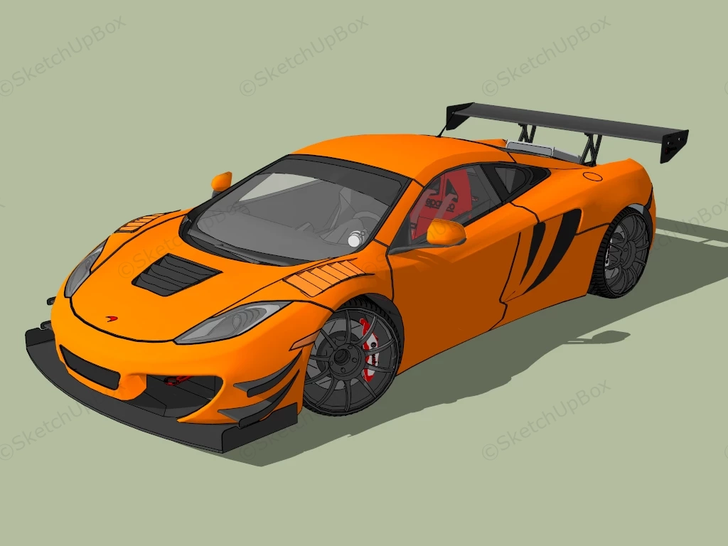 McLaren MP4 12C GT3 sketchup model preview - SketchupBox